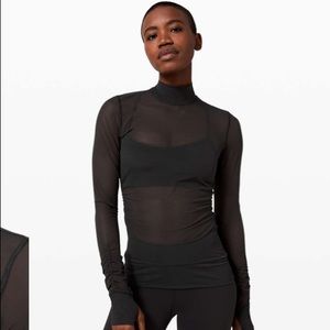 lululemon Sheer Thrill Mock Neck Long Sleeve